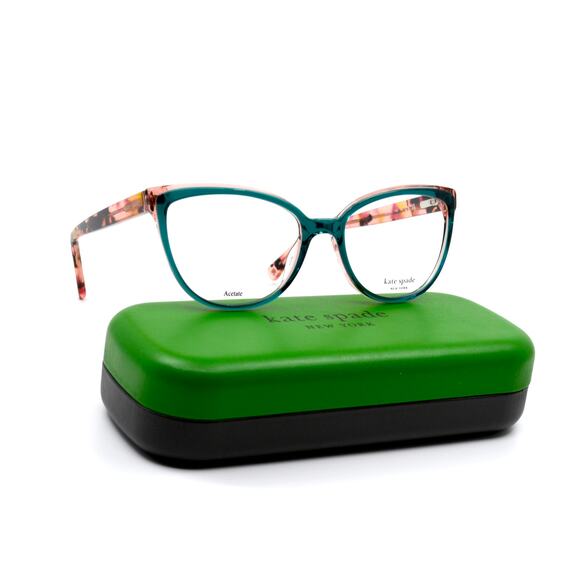 NEW KATE SPADE LUCINDA GREEN/PINK AUTHENTIC EYEGLASSES FRAME - Picture 1 of 12